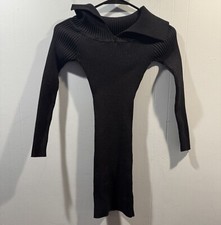 Womens Idem Ditto Black Mini Sweater Dress, Size Small Look Stunning Nice Fit.
