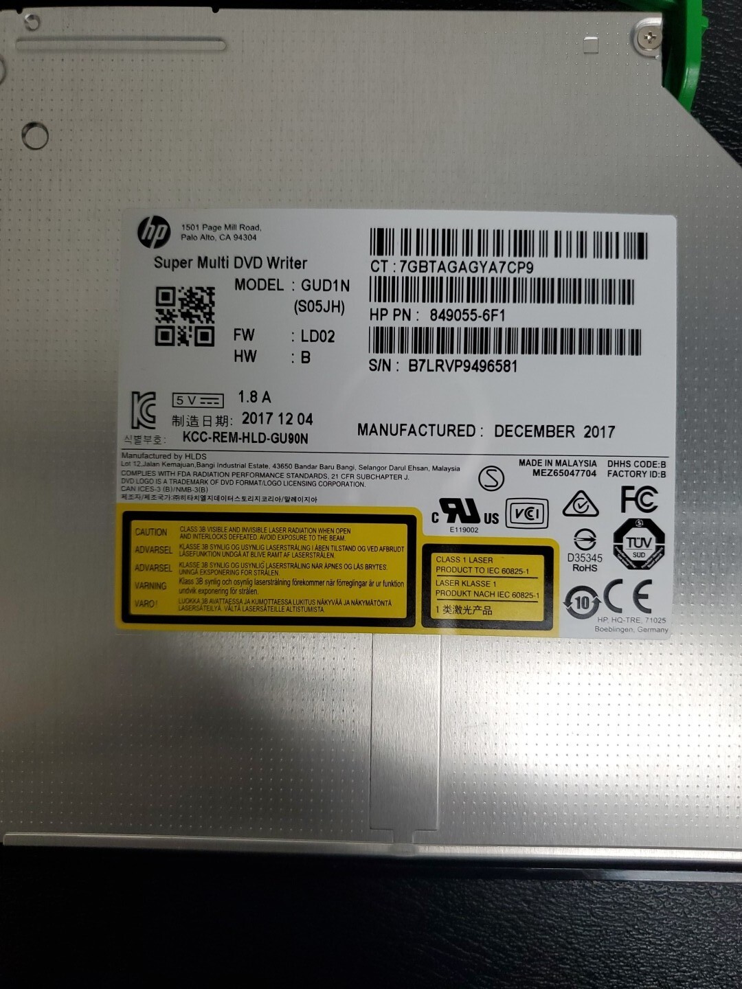 HP Super Multi DVD Writer GUD1N (S05JH) 8490556F1 B7LRVP9496581 7GBTAGAGYA7CP9 eBay