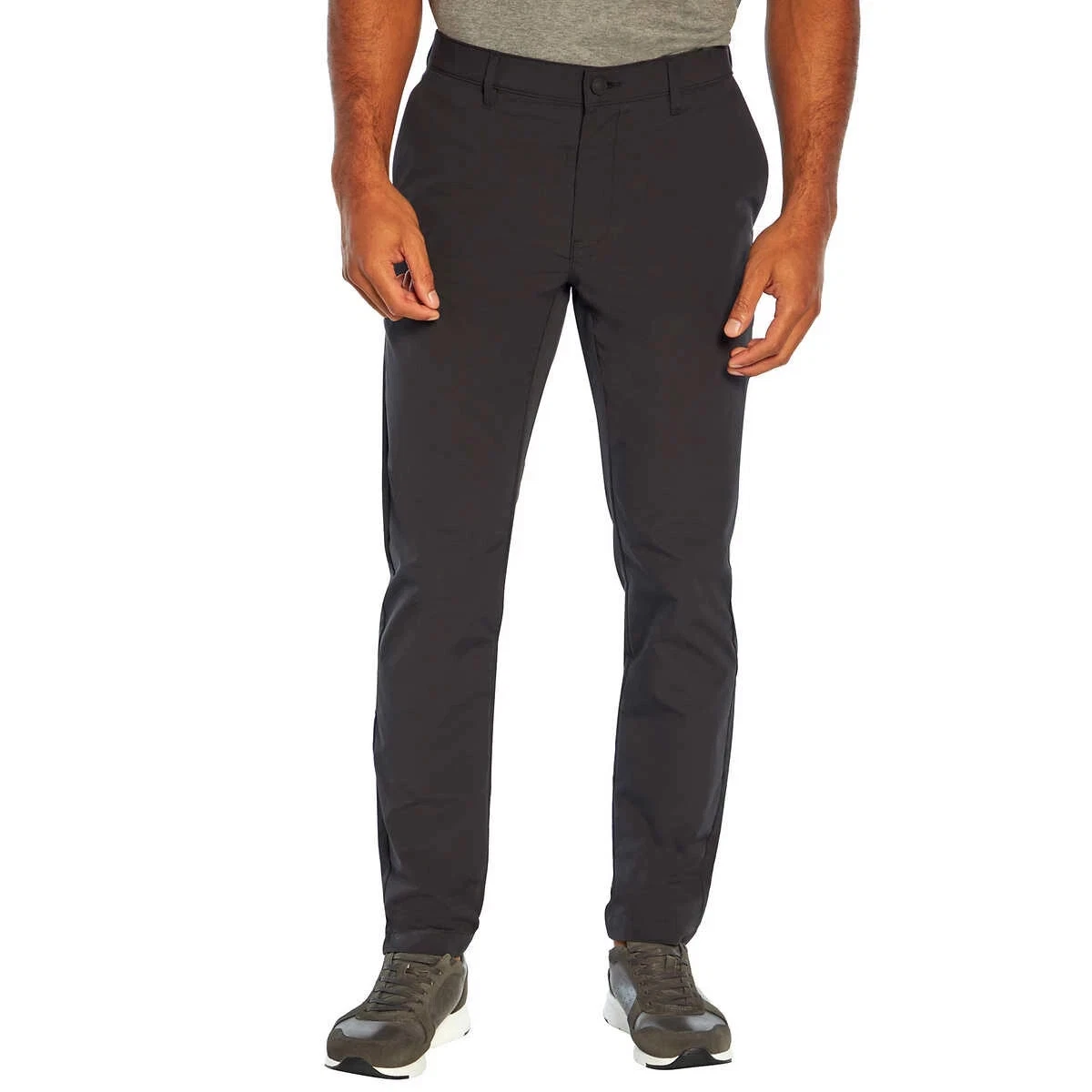 Banana Republic Men's Flat Front Pant, Black, Size 34x30