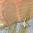 Tory Burch Clear Plastic Thong Slip-On Sandals Logo Charm Women’s US 9 — photo 5