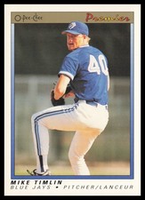 1991 O-Pee-Chee Premier #122 Mike Timlin Toronto Blue Jays Baseball Card