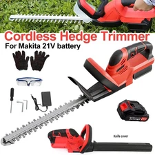 22" Hedge Trimmer Cordless Electric Hedge Bush Trimmer With Batteries & Charger