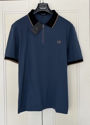 FRED PERRY ZIP NECK POLO SHIRT SIZE XXL (PIT TO PIT 26 INCHES)