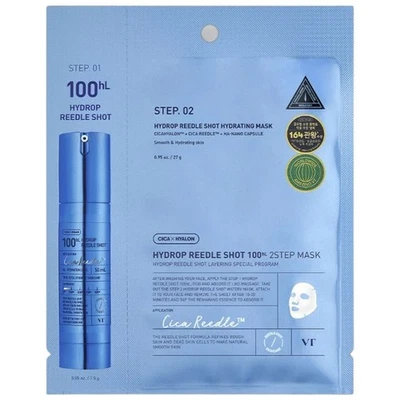 VT Cosmetics Hydrop Reedle Shot 100hL Hydrating Mask mit Ampulle, 27 g + 1. 5 g