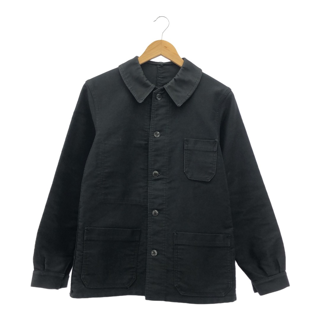 Unknown Black Moleskin Work Jacket Equivalent S E… - image 1