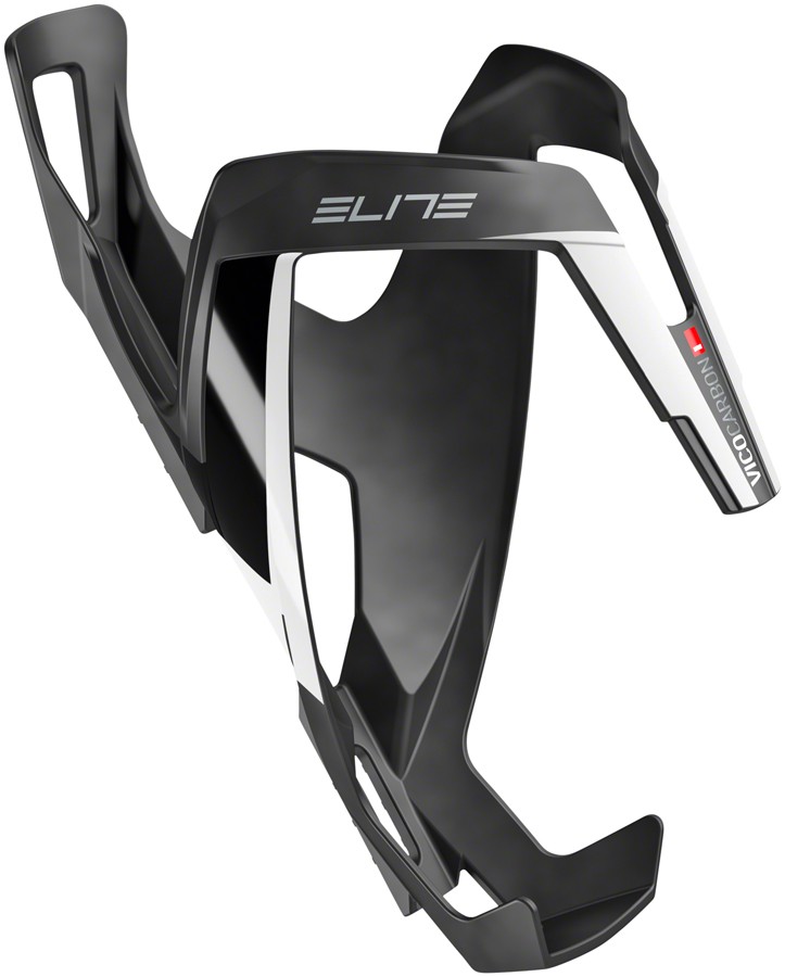 Pack of 2 Elite SRL Vico Carbon Water Bottle Cage - Matte Black/White