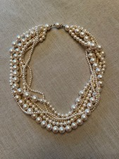 multistrand imitation pearl choker 17" including clasp