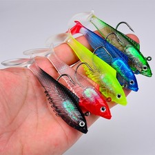 5pcs Fishing Lure Soft Rubber Ice Fishing Lure Fish Jig Hook Bass Tackle 11g-19g