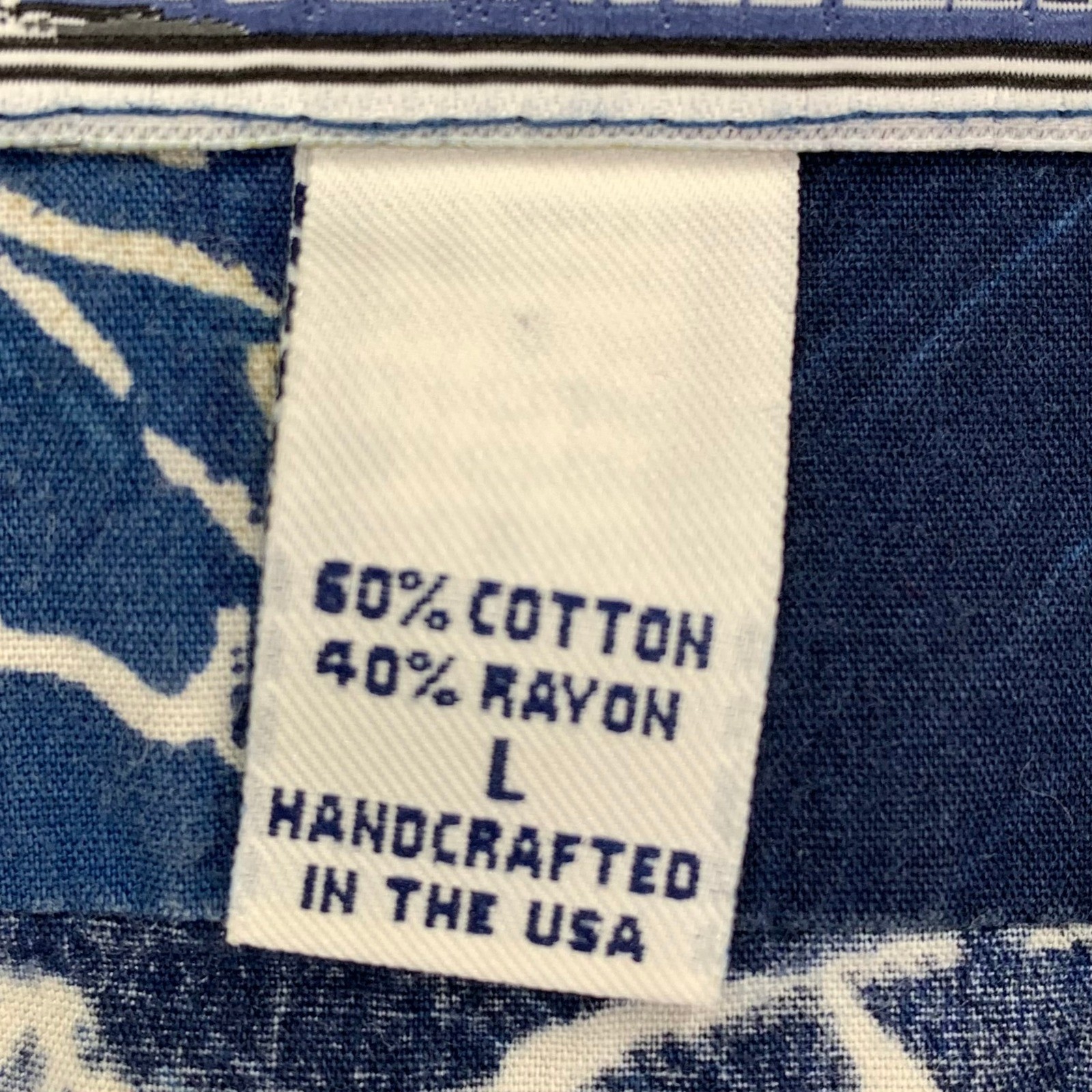 AFTCO Bluewater Camp Shirt Mens Blue Pineapple Swordfish AOP Aloha USA Rayon