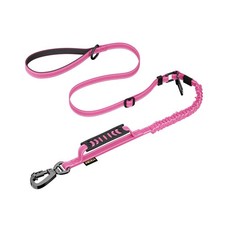 AUBELL Tactical Dog Leash Heavy Duty,4-6ft No Pull Bungee Leash,Pink Pink