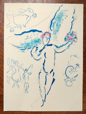 Marc Chagall Original Lithograph ''Ange'' (1965) - Le plafond de l'Opéra