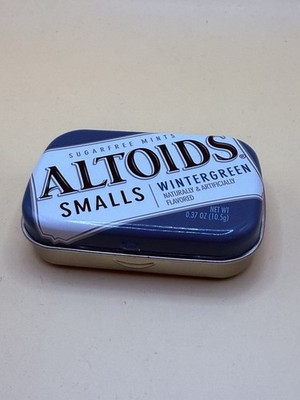 Altoids SMALLS tin Discontinued Wintergreen (empty Tin) Blue