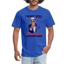 Uncle Sam I Want You To Bring Me Another Beer 4th Of July Men's T-Shirt