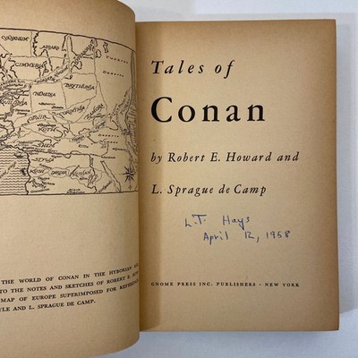 Tales of Conan Robert E Howard L Sprague de Camp 1955 First Edition Gnome Press