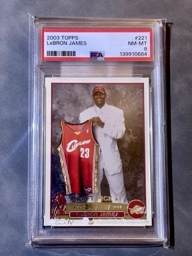 2003-04 Topps - LeBron James Rookie Card #221 PSA 8 NM-MT - Cleveland Cavaliers