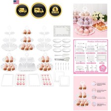 36 Pack Cupcake Stand, Dessert Table Display Set,Tiered Tray Stand Cupcake ...