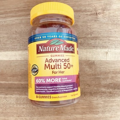 Nature Made Advanced Multi 50+ For Her Raspberry, 84 Gummies Exp 05/2027