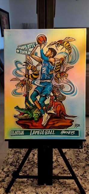 1/1 LaMelo Ball DOWNTOWN! Custom 16x12 Canvas Art