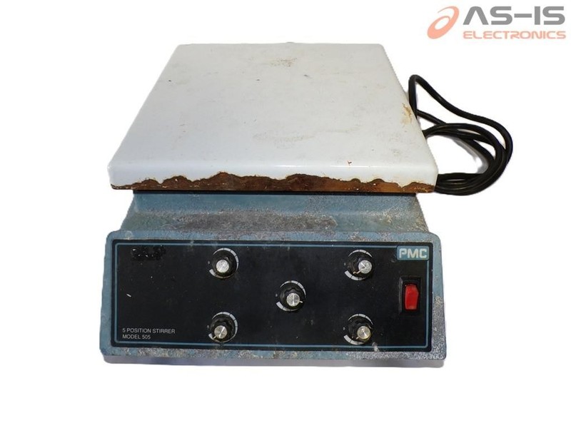 *AS-IS* PMC Model 505 5-Position Lab Stirrer Hot Plate Mixer 505P (V5459)