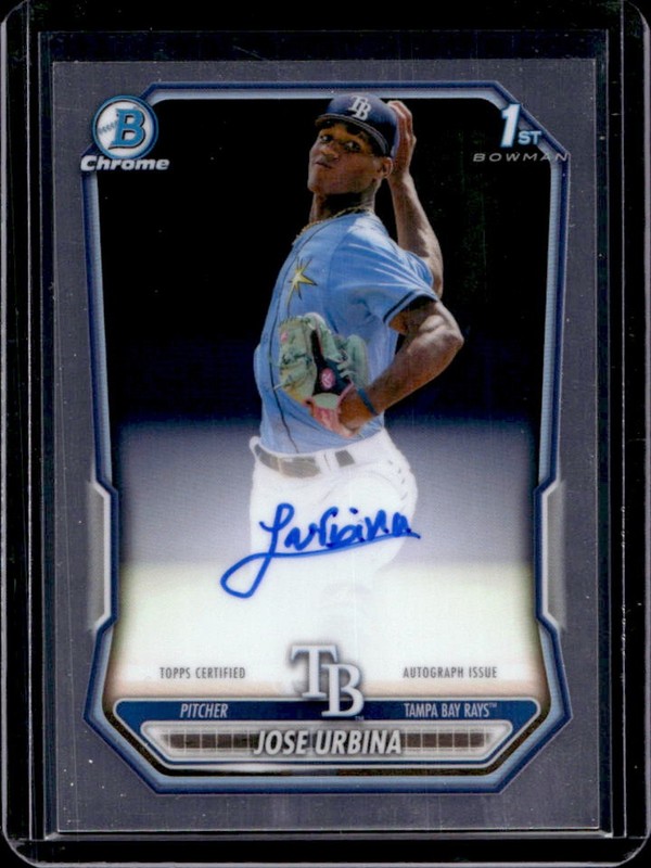 2026 Bowman Jose Urbina Chrome Auto Autograph 1st Prospect #CPA-JU Rays