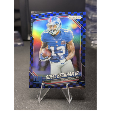 2025 Panini Prizm Black & Blue Checker Odell Beckham Jr. Giants #285 SSP