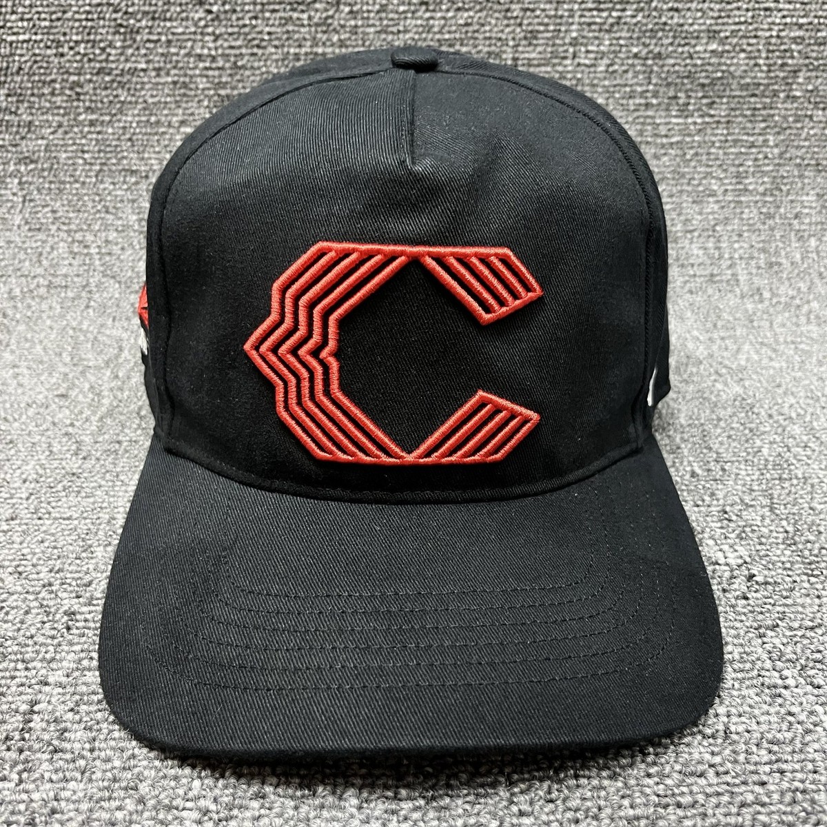 '47 Brand Black Snapback Cap Red Block C Logo Latin Motto Embroidery New