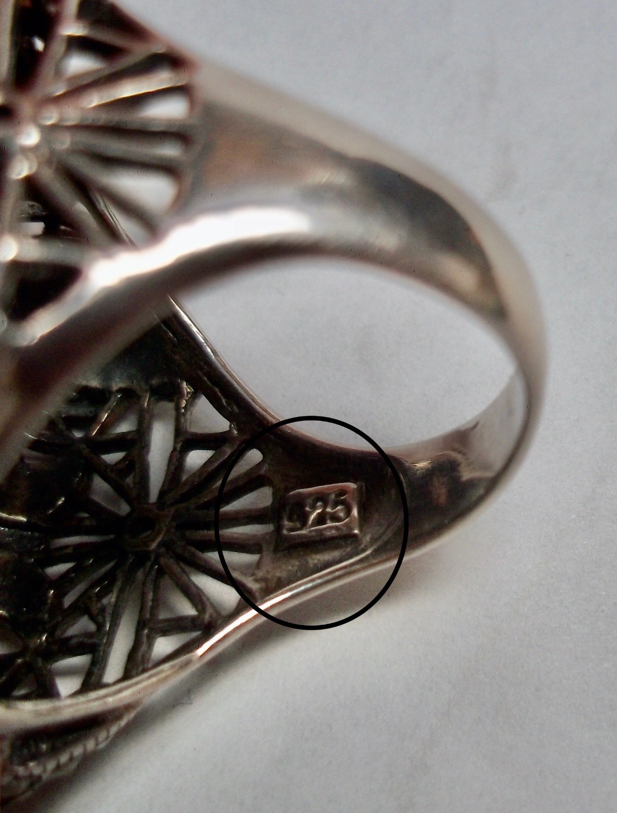 LARGE - STERLING SILVER - ONYX - STATEMENT  RING … - image 5