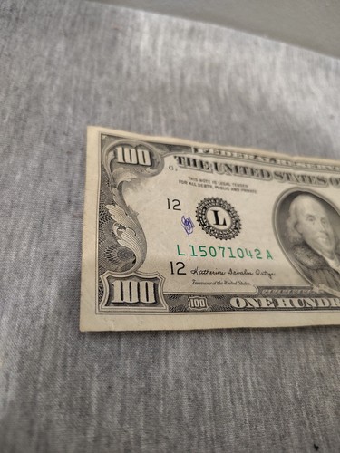 $100 bill (One Hundred Dollar Bill) - Series 1981 - Picture 3 of 9