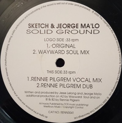 Sketch & Jeorge Ma'Lo - Solid Ground - UK 12'' Vinyl - 2000 - TCR