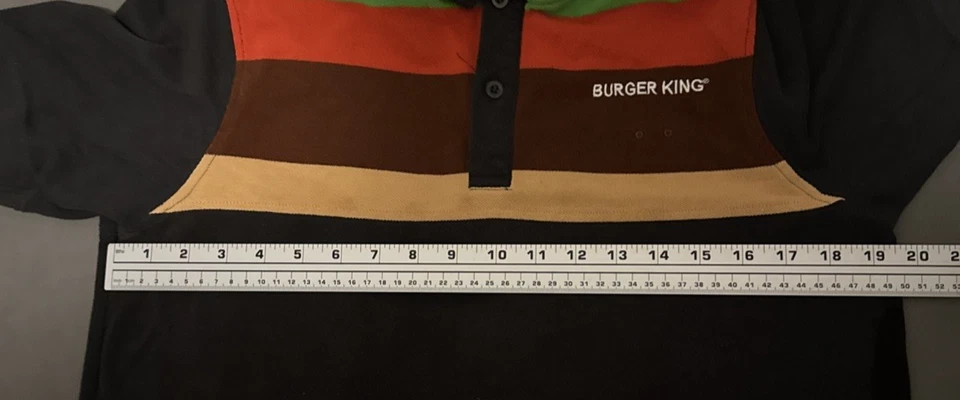 复古汉堡王黑色复古工作员工制服 Polo 衫尺寸 S/小号 — 第 4/4 张图片