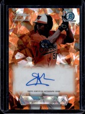 2023 Bowman Draft Sapphire Enrique Bradfield Jr. Selections Auto Orange #/25