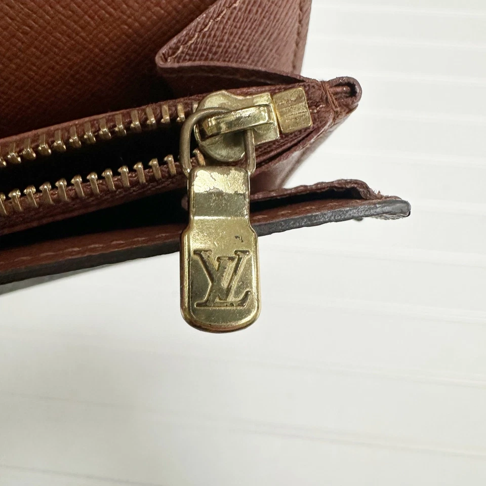 Louis Vuitton Monogram Sarah Envelope Wallet Brown Coated Canvas Vintage Bifold - Image 4 of 4