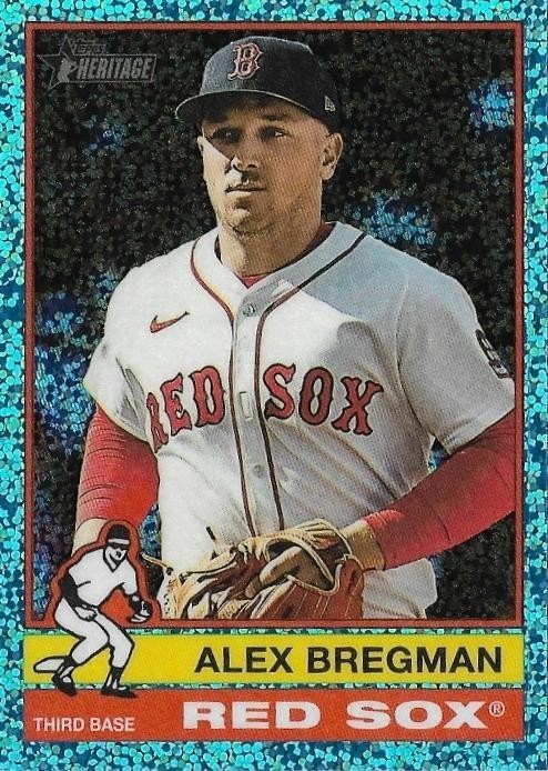 ALEX BREGMAN 2025 Topps Heritage High Number SP Chrome Light Blue Sparkle #710