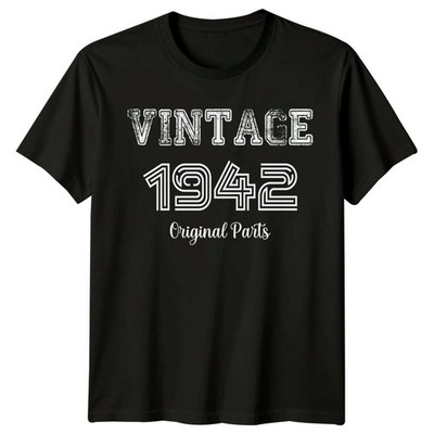 Personalisiertes 1942 Geburtstag Herren T-Shirt Vintage Originalteile Design
