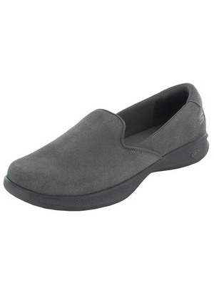 Skechers Womens Go Step Lite Delight Slip On Shoes, Charcoal, US 5
