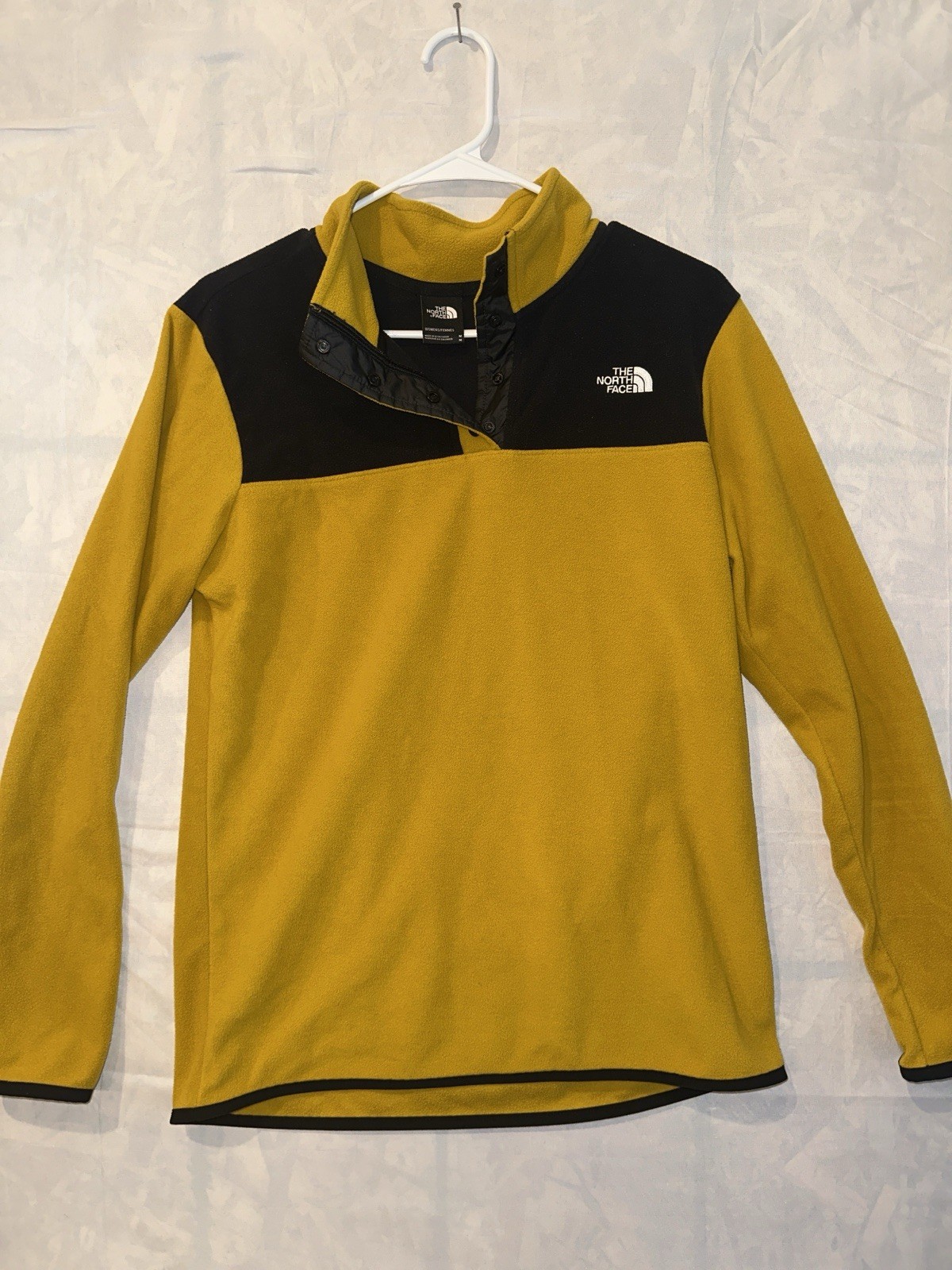 The North Face Men's TKA Glacier Snap-Neck Pullover - Lightweight Yellow Size M