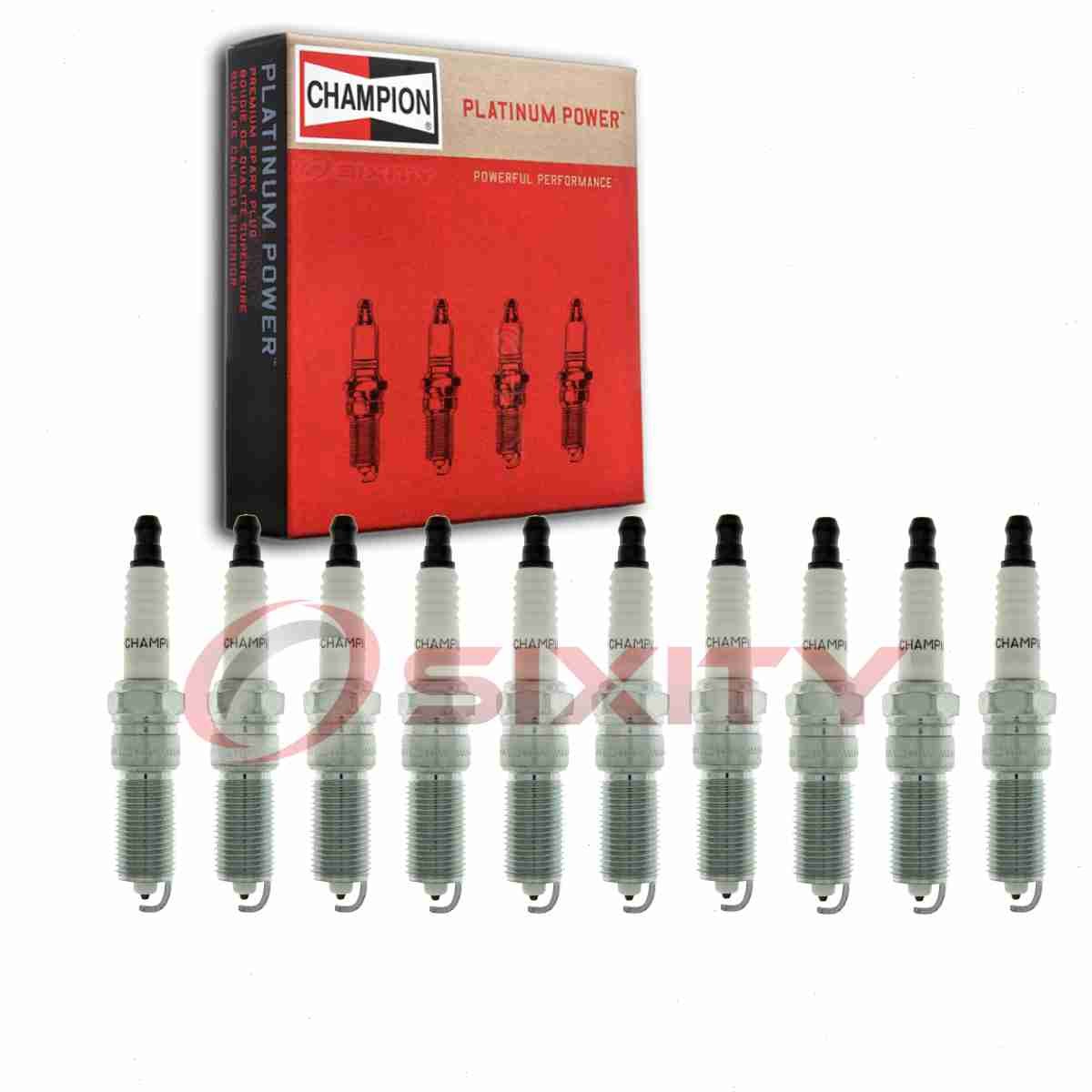10 pc Champion Platinum 3132 Spark Plugs for SP0RE10PM5 RE10PMC5 5019 mx