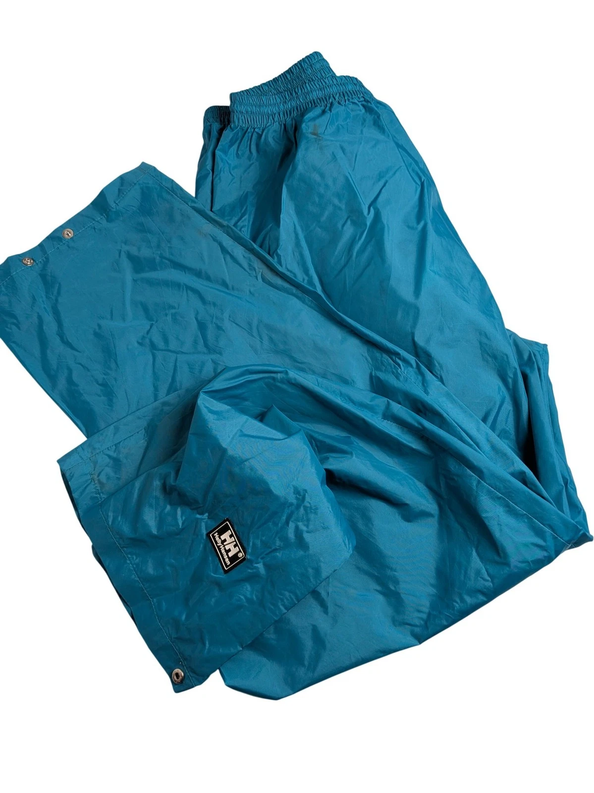 Helly Hansen Waterproof Rain Trousers Men's M Blue Nylon Vintage Outdoor
