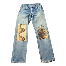 Vintage Levi  s 501 button fly medium/light wash straight leg jeans 27 x 30 USA