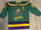 MIGHTY DUCKS HOCKEY HAND SIGNED X 6 JERSEY W/BECKETT/COA SIZE XL