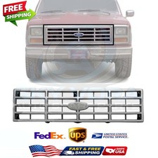 New Front Grille Assembly Silver With Black Insert For 1982-1986 Ford F-150 New Front Grille Assembly Silver With Black Insert For 1982-1986 Ford F-150
