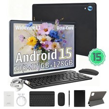 Urao 11 inch Android 15 Octa-Core 24GB RAM 128GB ROM Tablet with Keyboard/Mouse