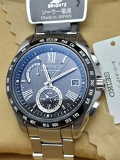 Seiko Brightz Radio Solar World Time 8B54 Radio Watch with Sapphire Glass
