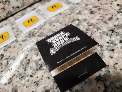 ONE GTA San Andreas PS2 Rockstar Matchbook Promo Rare Unused