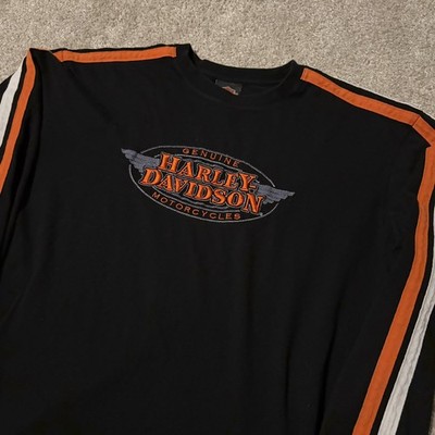 Iron Valley Harley Davidson Embroidered Long Sleeve Shirt Black Men s XL
