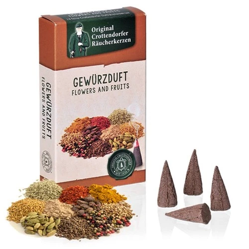 Crottendorfer - incense cones incense cones size M - flower & fruits - spice fragrance