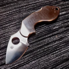 🔥Spyderco Los Banos Lava C110P Stainless Steel Handles - Rare Collectors Knife