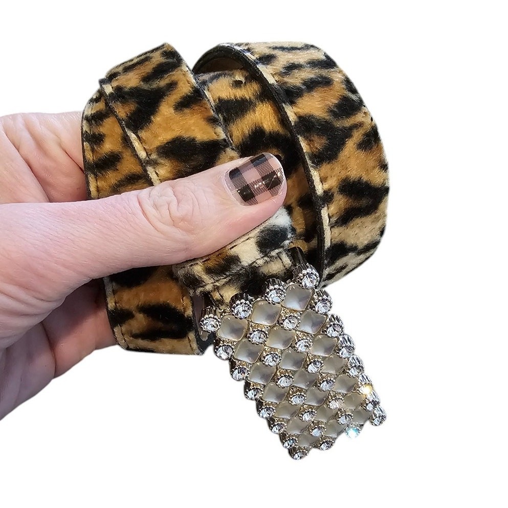 Ladies SZ S Leopard Leather Belt GORGLITTER Women main image 4