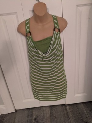 ella moss green dress and White Striped Sleeveless SILVER NUDE