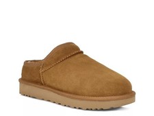 UGG Classic Micro Suede Shearling Lined Slip-On Clog Slipper Women's 10 Cognac